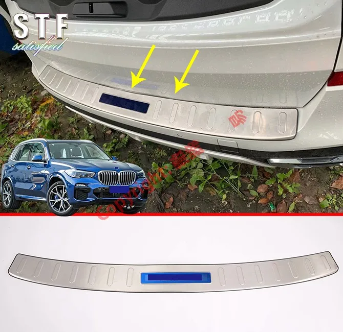 

Stainless Steel Rear Bumper Sill Protector For BMW X5 G05 2019 2020 Car Accessories Stickers