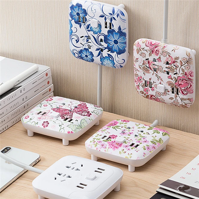 

Exquisite pattern Universal International Plug Adapter 10A Multifunction USB Port Travel Power Charger Adaptor converter Plug