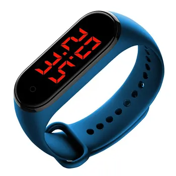 

Body Temperature Monitor Smart Band Bracelet Touch Key Type Led Screen Wrist Smart Watch With 24-Hour Time Display