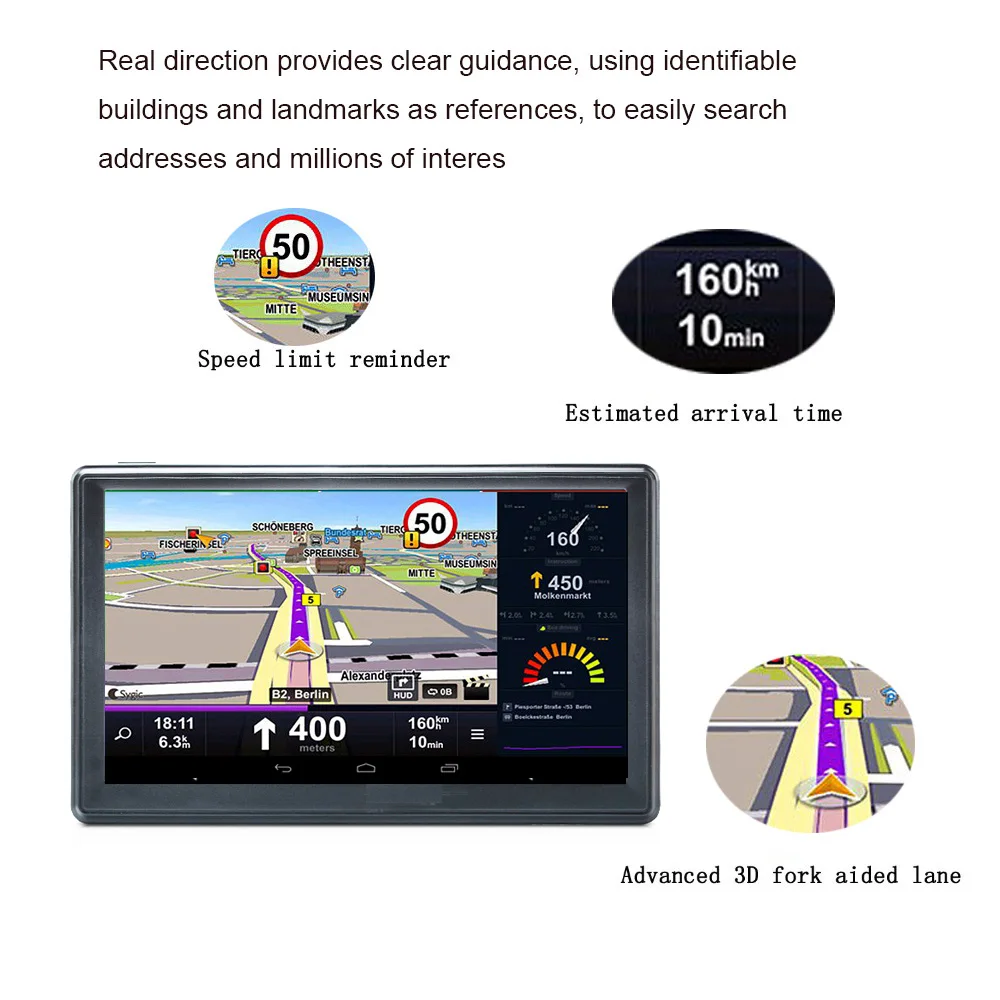Anfilite 7 дюймов HD емкостный сенсорный экран 800*480 Android Bluetooth WI FI грузового