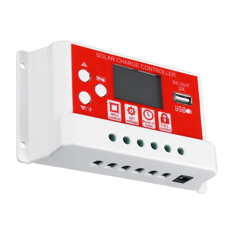 

30A 12V/24V AUTO Solar Charge Controller LCD Display PWM USB Solar Panel Regulator Charge Controller