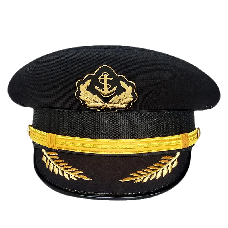 

United States Navy Captain Sailor Hats U.S.N Officer Visor Mariner Gorras White Seaman Military Caps 54-62cm Army Accessories