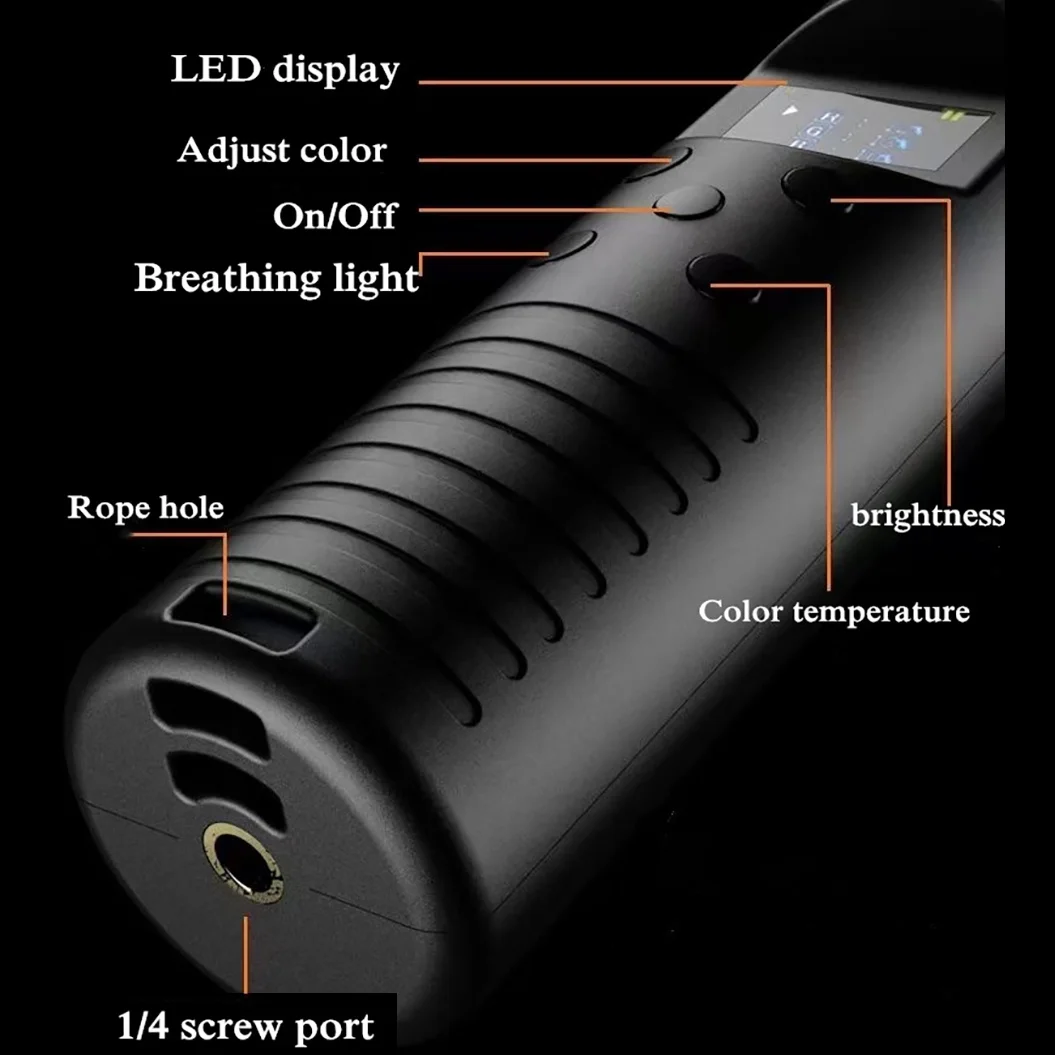 Vara de Vídeo Fotográfica para Câmera Vlog ao Vivo Colorido Preenchimento Handheld Lâmpada Flash Varinha Velocidadelight Iluminação Youtube Rgb Led Luz - Image 6