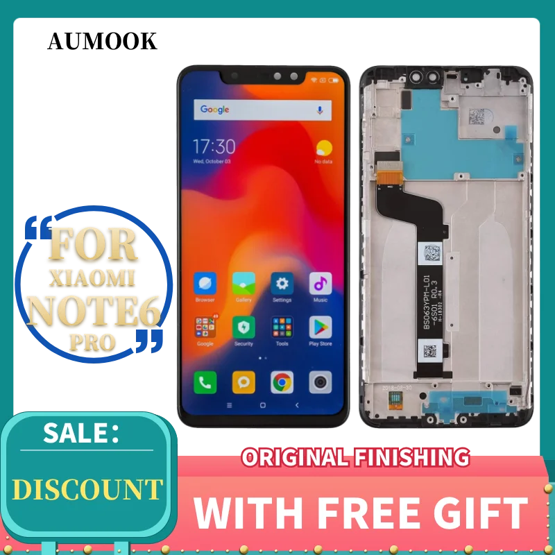 6 26 'качество AAA LCD для Xiaomi Redmi Note pro ЖК дисплей сенсорный экран дигитайзер + рамка в