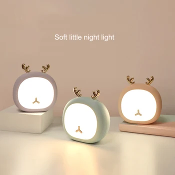 

Small night light Rechargeable bedroom luminous table lamp bedside lamp sleeping touch energy-saving gift lamp