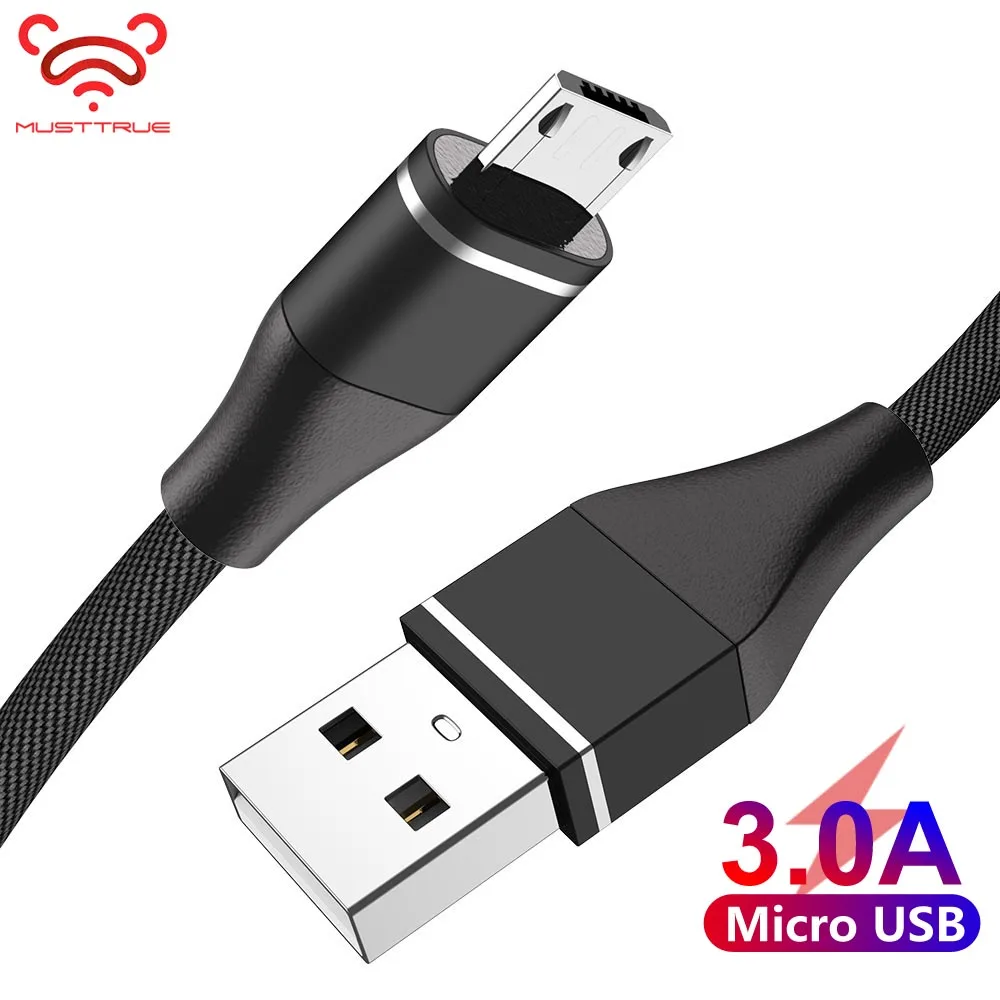 MUSTTRUE USB Micro кабель для зарядки мобильного телефона LG htc MEIZU hauwei samsung Android телефоны