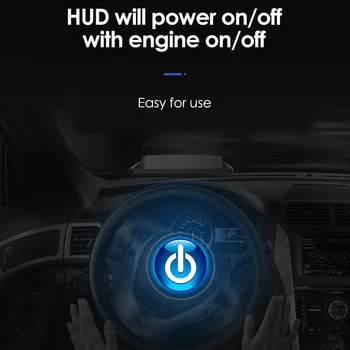 

GPS Head-Up Display Projector Speedometer Overspeed Warning LED Black All cars