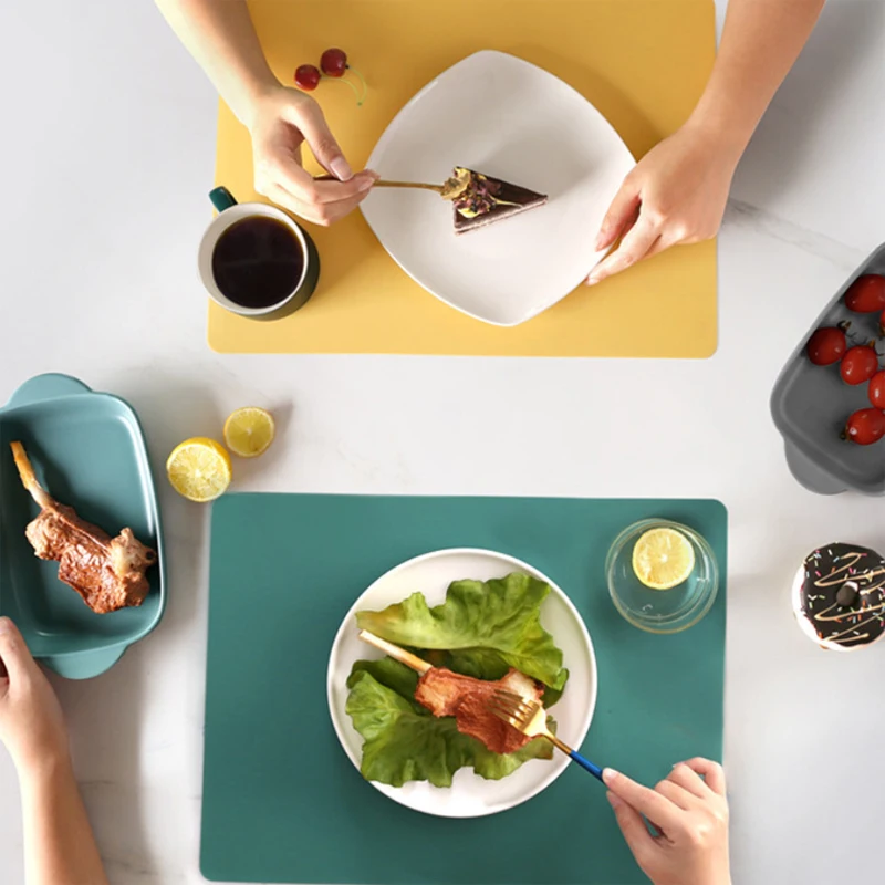 

Silicone children's placemats dinner tools mat household home decor food pad Nordic style tableware insulation student coasters