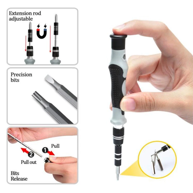 Baratos Juego de destornillador 115 en 1 multifunción ordenador teléfono móvil dispositivo electrónico Digital reparación mano destornillador casa herramienta