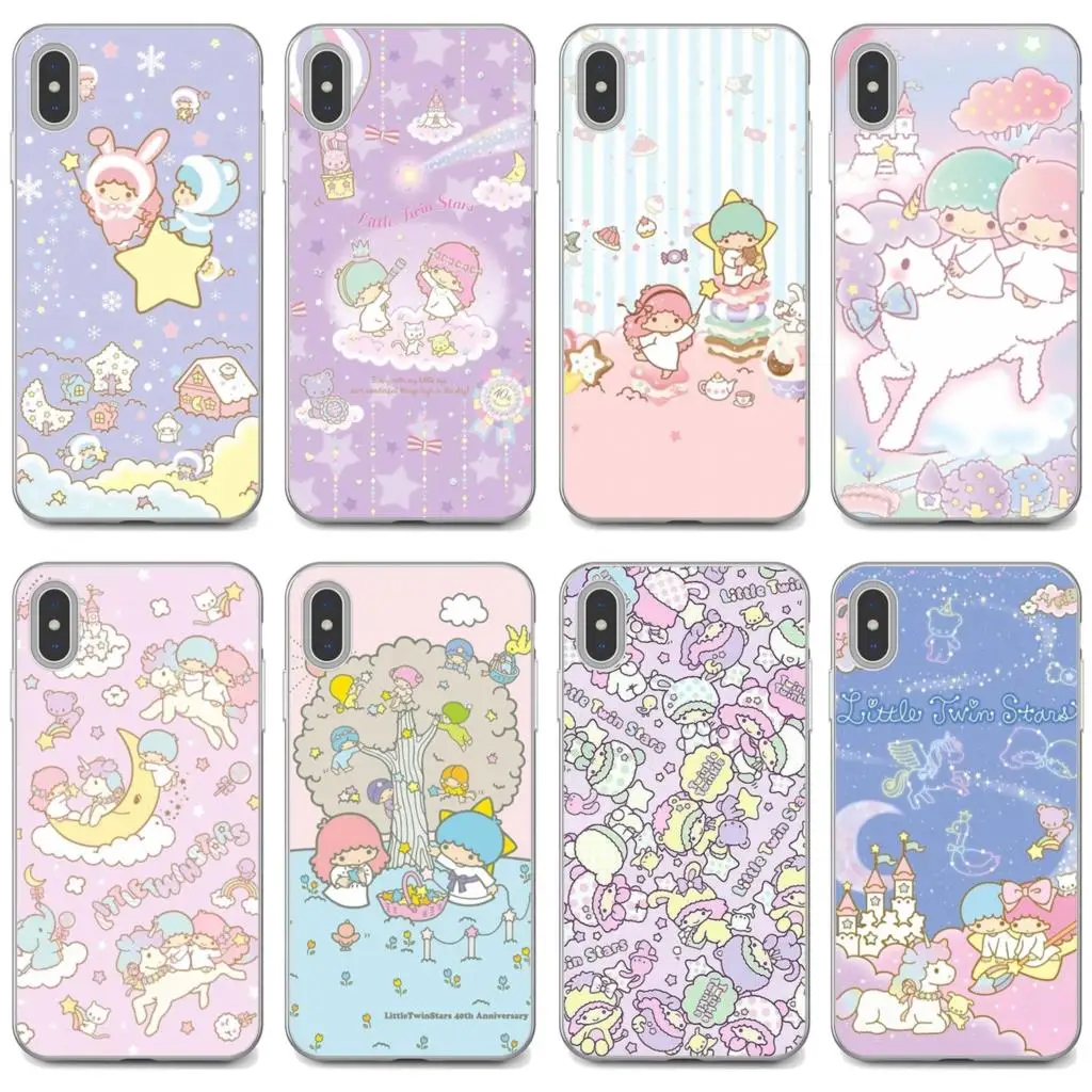 Мягкий чехол для Apple iPhone 10 11 12 Pro Mini 4S SE 5C 6 6S 7 8 X XR XS Plus Max 2020 Japan-My-Melody-Little-Twin-Stars |