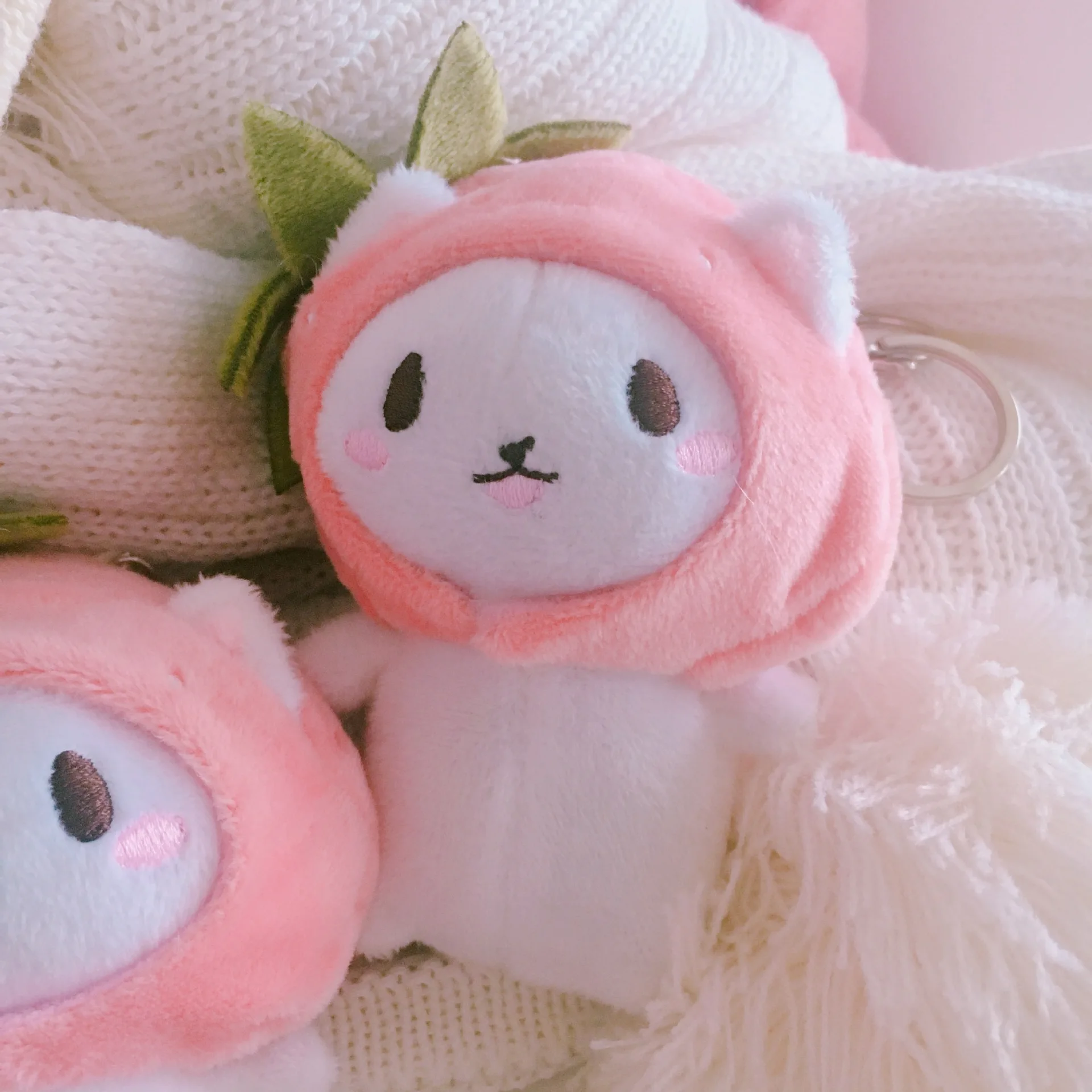 2019ss стиль Девушки Сердце шляпа клубника кошка кулон мягкая девушка сумка брелок висячая сумка Плюшевые игрушки
