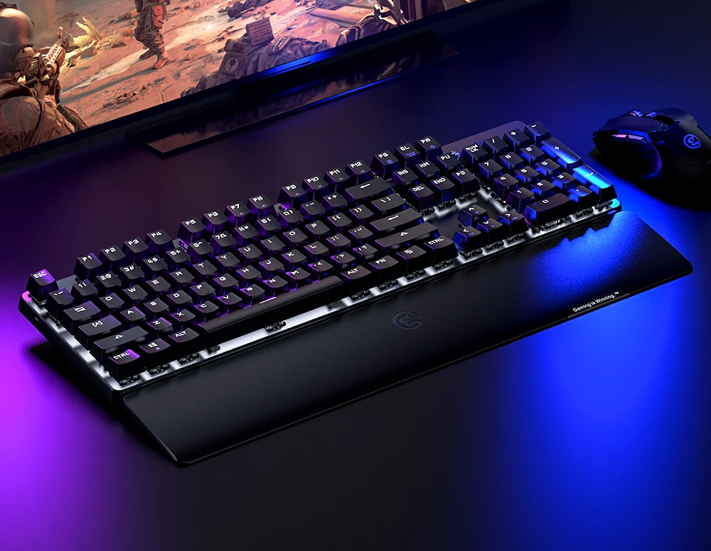  GameSir GK300 Gray Wireless Mechanical Keyboard 104 TTC Blue Switches Gaming Keyboard For PUBG FPS 