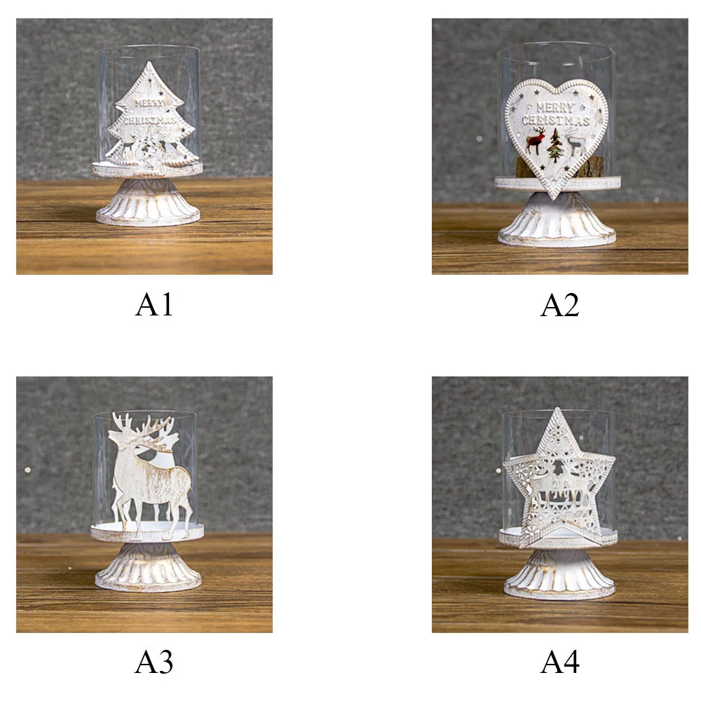 Веселый Рождественский Подсвечник Подсвечники Tealight Рождественская свеча стенд