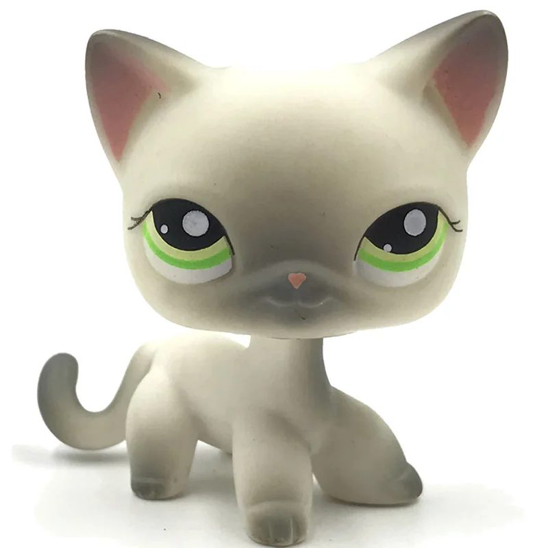 125 Лпс стоячки кошки игрушки Lps кошка Редкие игрушки для питомцев мини подставки короткие волосы котенок старые Фигурки Коллекция оригинальные маленькие животные - Цвет: 125