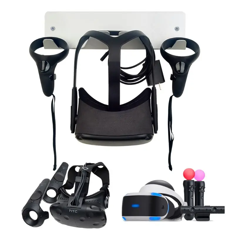1Set Wall Mount Stand Holder for Oculus Rift-S Quest HTC Vive Playstation VR Kit Wall Mount