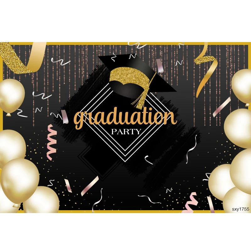 InMemory черные золотые воздушные шары градиентные фоны для вечерние блестящие