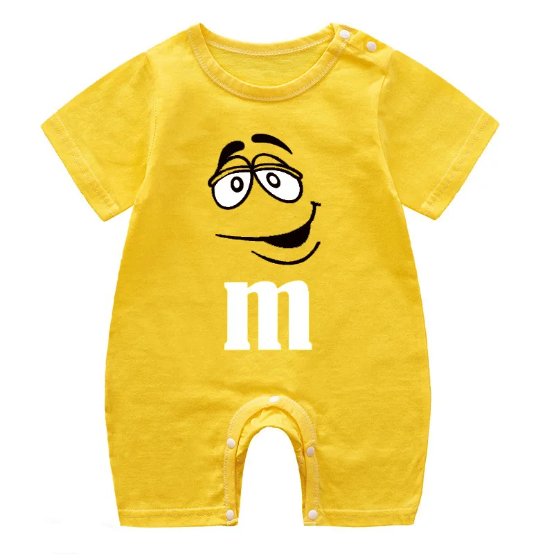 Newborn Baby Unisex Clothes Short Sleeved Cartoon Jumpsuit Infant Baby Summer Cotton Rompers Baby Boys Ha Clothes Girls Costume Baby Bodysuits comfotable