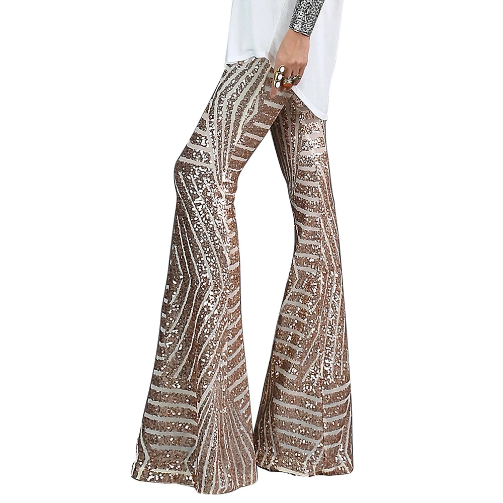 sequin bell bottom pants