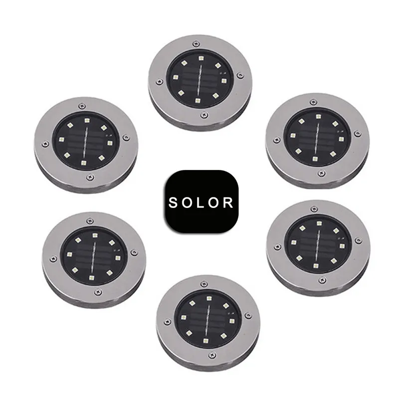 Solar ao ar Livre à Prova Lâmpada da Escada Luz de Rua Dwaterproof Água 8 Contas Led Solar Jardim Enterrado Subterrânea Decking Lampy Solarne 3 Pçs Luz Mod. 255727 2 High Quality Luzes e Iluminação