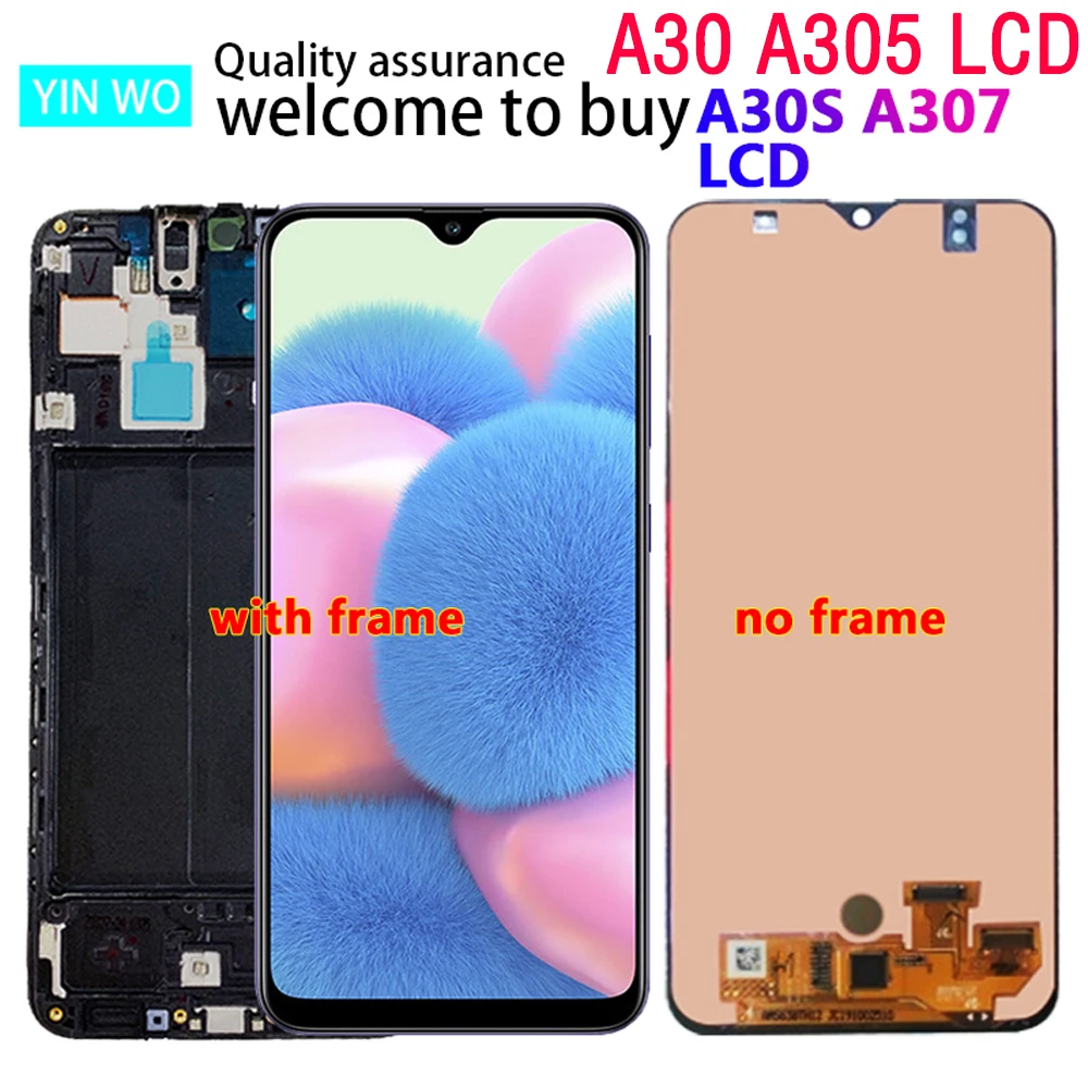 Дисплей 6 4 ''для Samsung galaxy A30 A305/DS A305F A305FD A305A A30s A307F A307 A307FN ЖК-дисплей с сенсорным