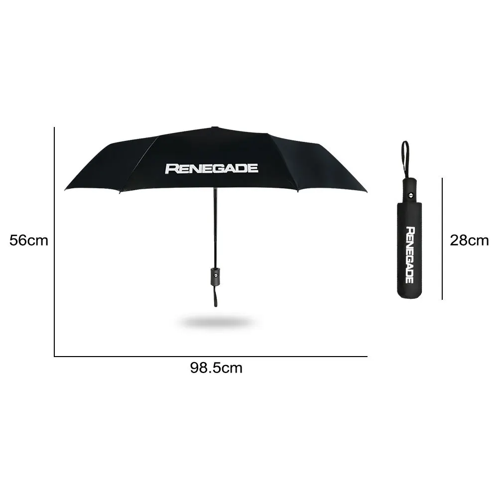 Car Fully Automatic Folding Umbrella For Jeep Renegade Wrangler JK JL Cherokee Patriot Trail Hawk Compass Auto Accessories car logo umbrella