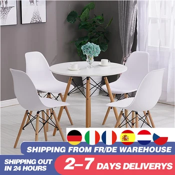 

4pcs Simple Dining Chairs Modern Leisure Chair Nordic Bar Chair Home Furniture Dining Chair 54x45x47cm Ship to Europe HWC