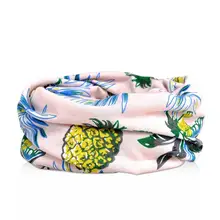 Шапочки, шапка, шарф, ананас, листья, принт, солнцезащитный козырек, дышащая эластичная хлопковая шапка, шея, теплые пляжные головные уборы для путешествий, спортивная шапка s