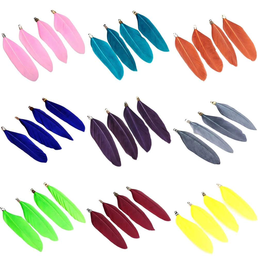 

Natural feathers10pcs/lot, 70mm multi-color earrings tassels DIY jewelry decoration accessories feathers