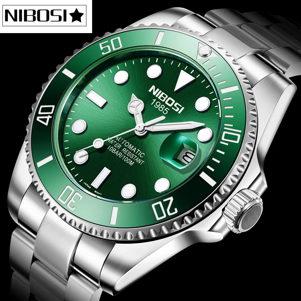 

For Rolex-Luxury NIBOSI 41mm Business Classic Watches Automatic Mechanical Watch Stainless Steel Dress Watches Men 2020 Relogio