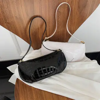 

Fashion Alligator Pattern Underarm Shoulder Bags Female PU Leather Women Handbag Vintage Small Baguette Bags For Women