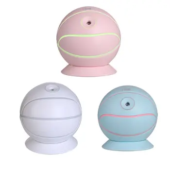 

Mist Humidifier Diffuser Mute Office Home Air Purifier Creative Mini Basketball Shape Automatic Shut-off and Night Light 240ML