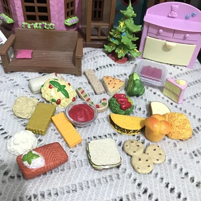 

american doll of girl accessories meat bread for food toy chocolates