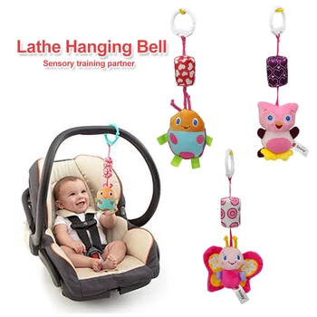 

Cute Animal Plush Rattles Stroller Hanging Bell Mobiles Infant Baby Soft Crib Educational Toys for Newborn Children Gift Sozzy