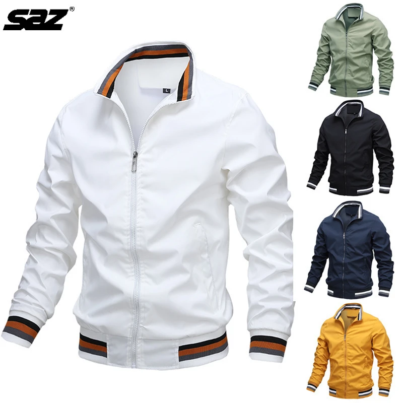 SAZ Men's Sports Jacket Lightweight Windbreaker Jogging Tennis Golf Jacket Outdoor Casual Wear Spring Autumn New Coat Jacket track jacket