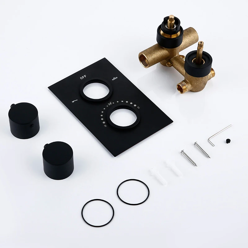 Smesiteli Bathroom Shower Set Matte Black Rain