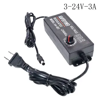 

Universal AC/DC Adapter 3-12V/3-24V/9-24V 60W LED Voltage Display US Plug 83XA