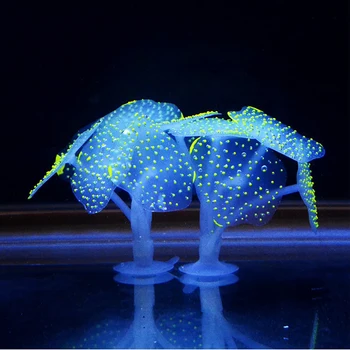 

Silicone Simulated Aquatic Plants Fluorescent Vivid Jellyfish Decoration 1pc Creative Fish Tank Glowing Artificial Jellyfishes
