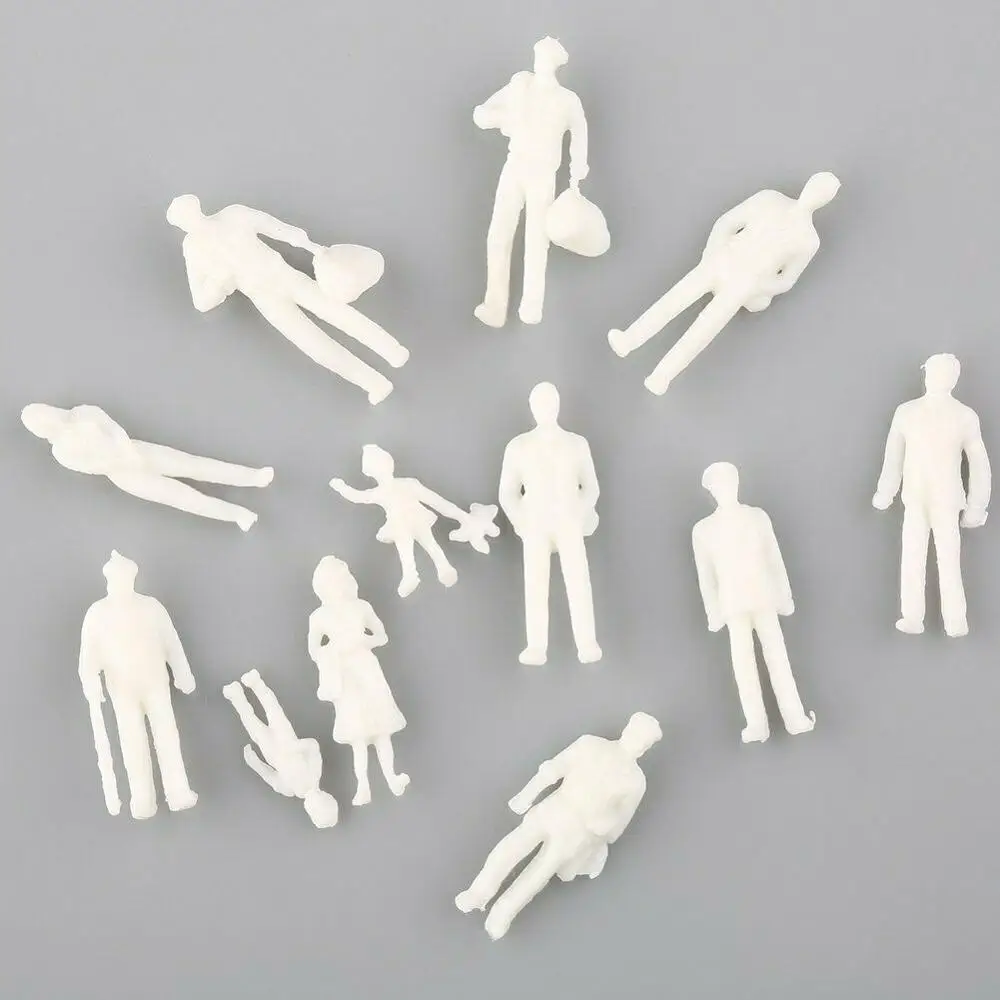 100PCS White Architectural 1:300 масштабные фигуры модель People|figures people|model figures peoplescale model |