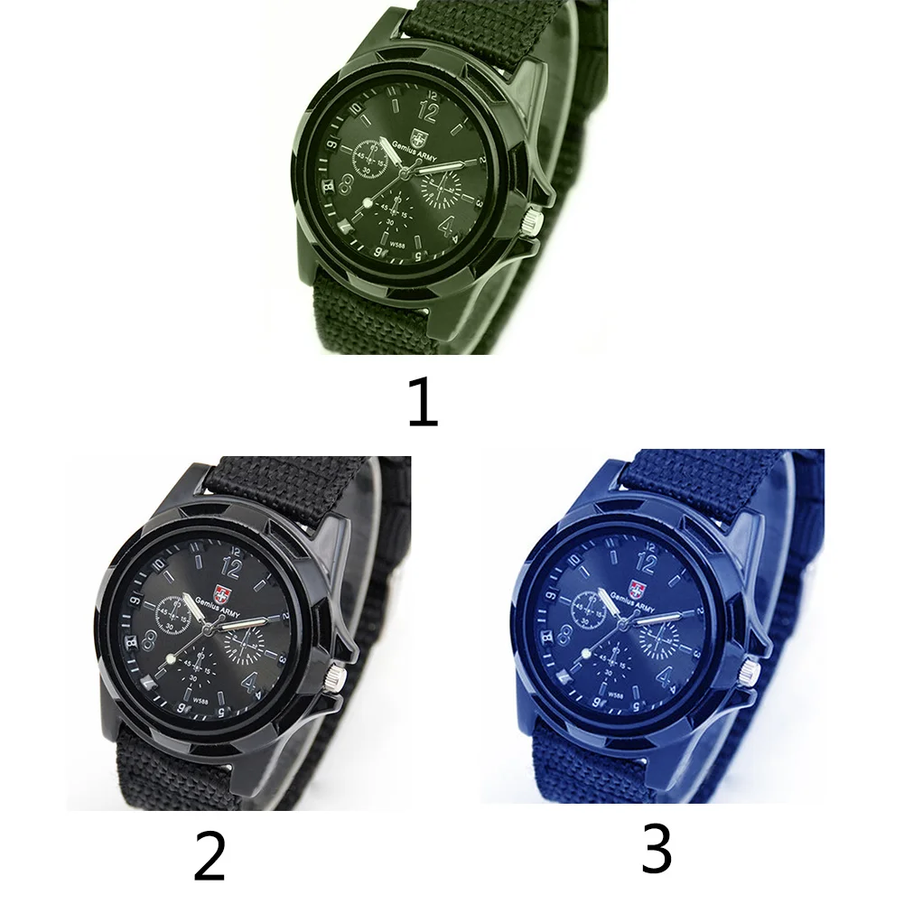 Горячая Новинка известный бренд мужские кварцевые часы армейский солдат военный холст ремешок Ткань аналоговые наручные часы спортивные наручные часы