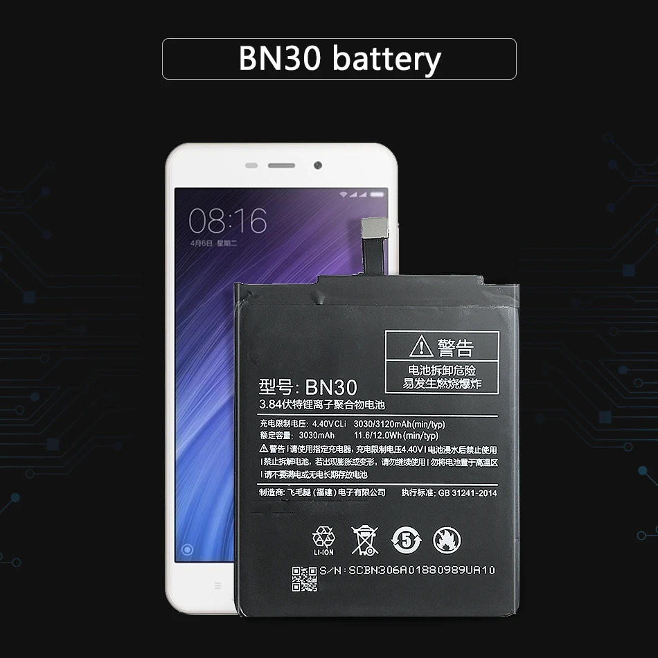 Аккумулятор KiKiss BN20 BN30 BN31 BN34 для Xiaomi Mi 5c 5x mi5c mi5x Redmi 4A 5A Note pro сменный полимерный