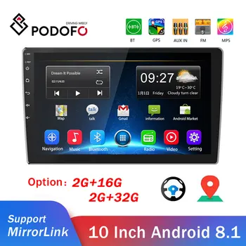 

Podofo 2din Android Car radio 10.1" 2+32G system 2 Din Auto stereo Bluetooth WIFI GPS For VW Toyota Nissan Kia Skoda Polo radio