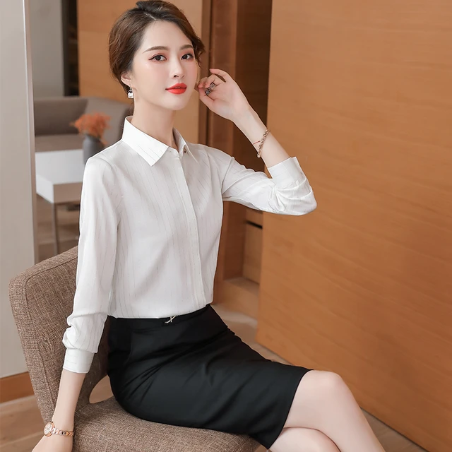 Fashion Office Ladies Work Blouses Women Summer Short Sleeve Tops Shirts OL  Styles White - AliExpress