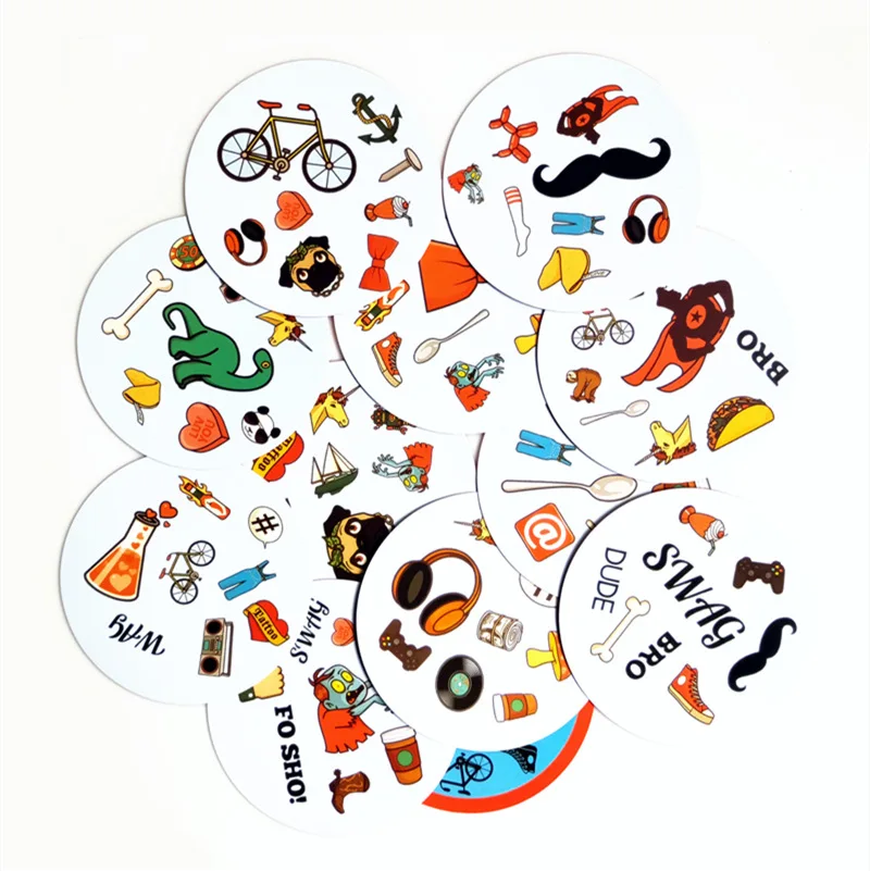 Paper funny spot Board Game English Card Game it has metal box Family Party Entertainment 55 cards/set