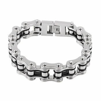 

Fashion 22.5cm Cool Bike Chain Bracelets Stainless Steel Bicycle Chain Bracelets Handchains For Men Best Friendship Gift