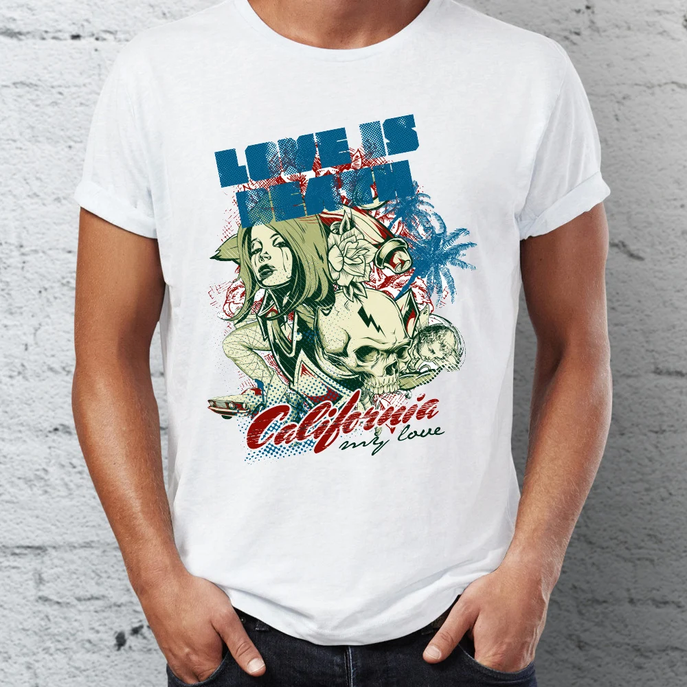 

Men's T Shirt Love Is Death Gothic Dark Humor Artsy Tee