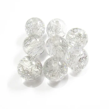 

Wholesale Newest 12mm 480pcs/bag ,20mm 100pcs/bag Clear Resin With Glitter Silk Beads For Chunky Kids Necklace