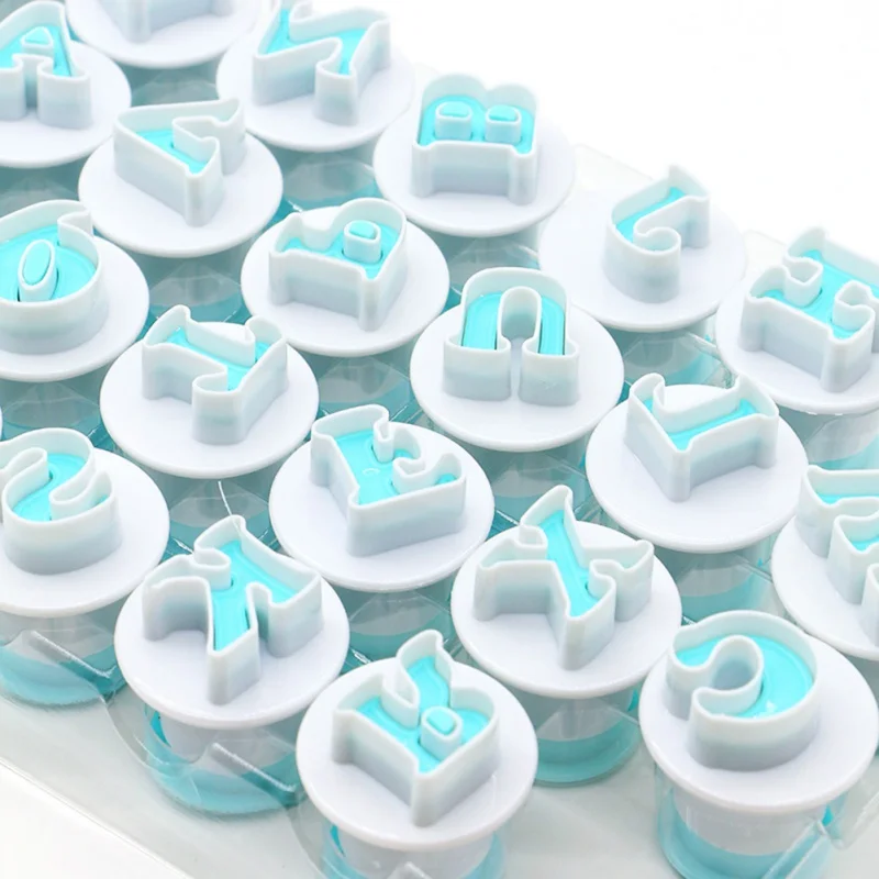 

1 Set Upper&Lowercase Alphabet Cookie Cutter Plastic Capital Letters Fondant Cutter Baking Cupcake Mold Cake Decorating Tools