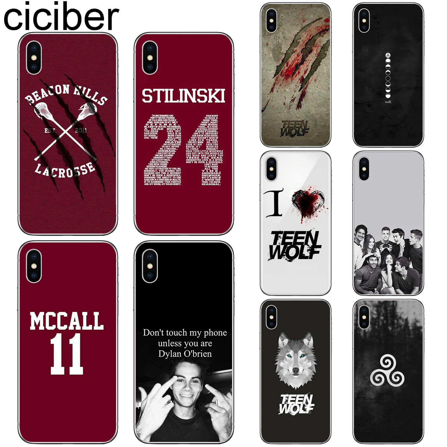 Чехол ciciber Teen wolf чехол для Iphone 7 8 6 6S Plus 5S SE 11 Pro Max мягкий телефона из ТПУ X XS MAX XR Coque