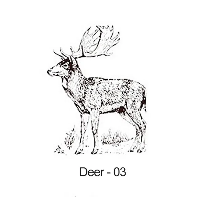 Stamps Vintage Cute Animal Stamp DIY Wooden Rubber Stamps For Scrapbooking Stationery Standard Stamp Deer