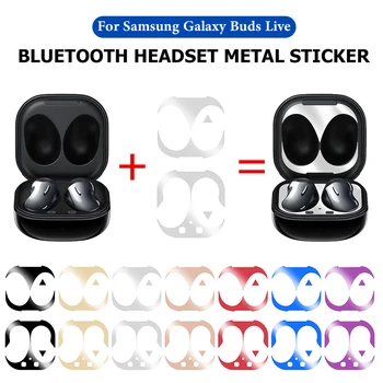 

Metal Sticker Dust Guard For Sumsang Galaxy Buds live Protection Sticker Skin Protecting Cute Pattern Sticker Accessories